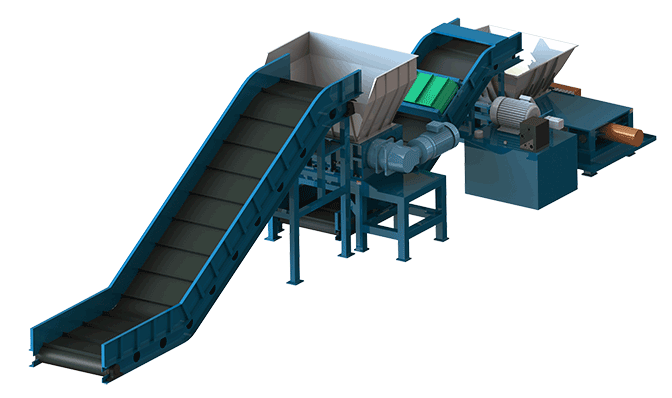 铝罐铝型材撕碎打包方案